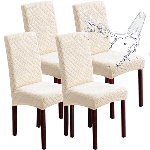 Waterproof Jacquard Dining Chair Covers Set