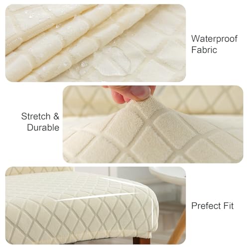 Waterproof Jacquard Dining Chair Covers Set