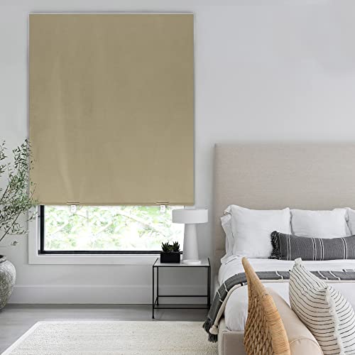 Linen Blend Blackout Roman Door Shade