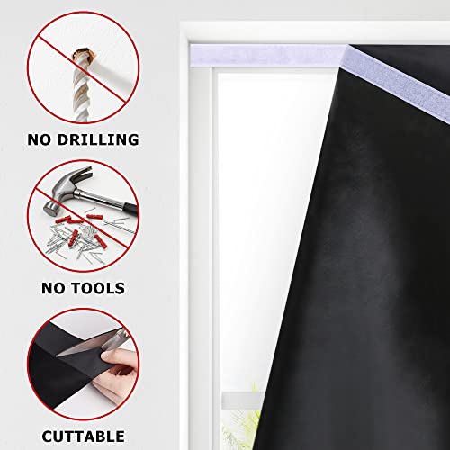 Linen Blend Blackout Roman Door Shade