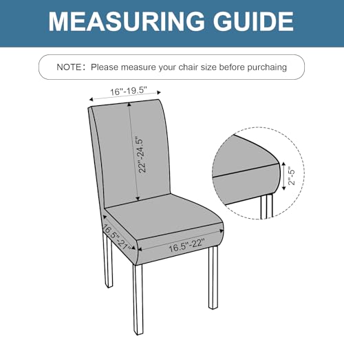 Waterproof Jacquard Dining Chair Covers Set