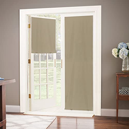 Linen Blend Blackout Roman Door Shade