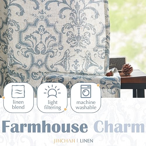 Damask Paisley Tie-Up Curtain Panel