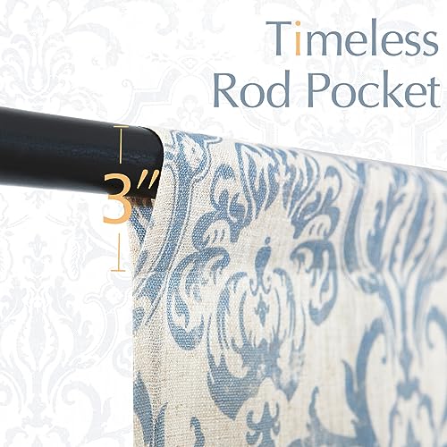 Damask Paisley Tie-Up Curtain Panel