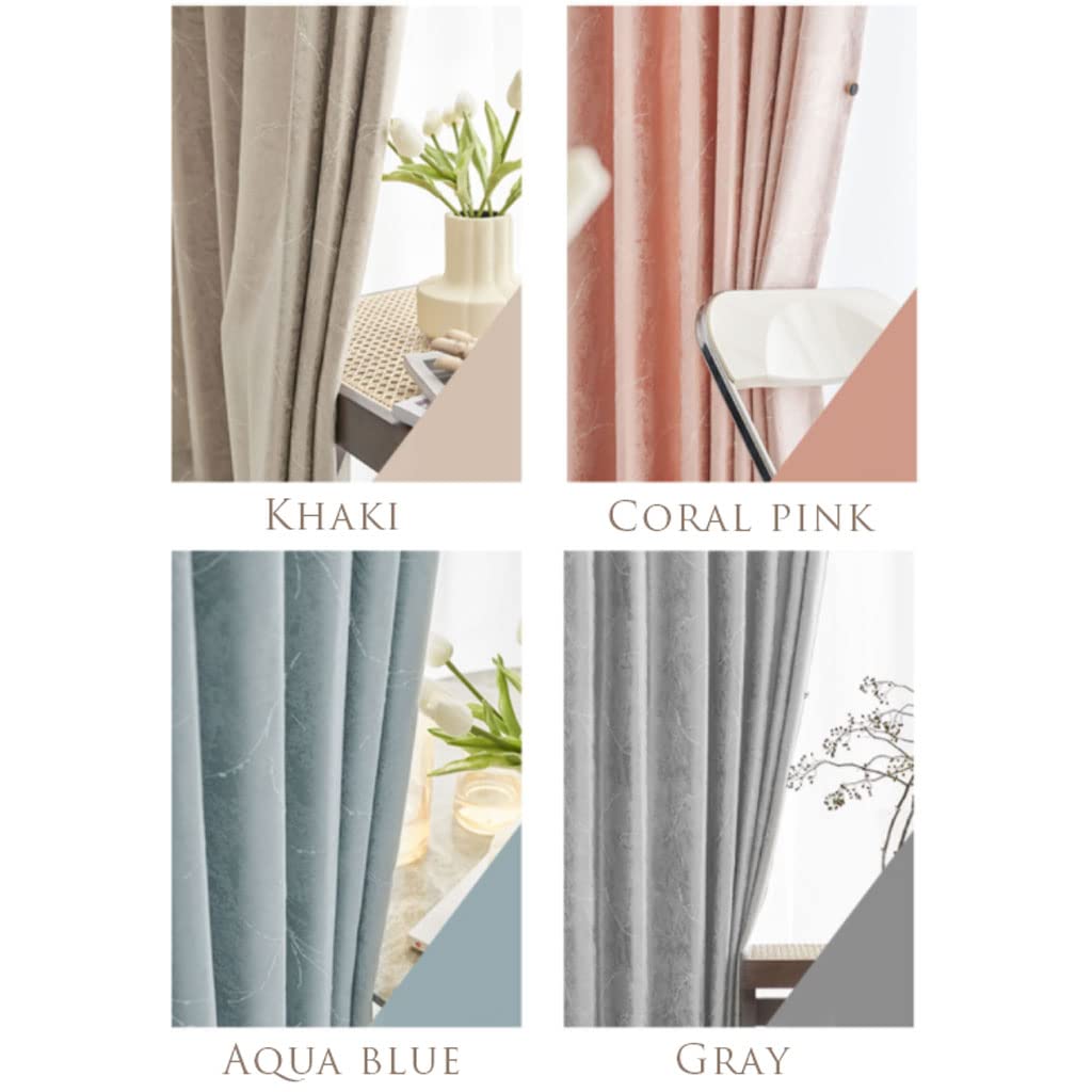 Jacquard Blackout Room Darkening Curtains Set