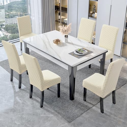 Waterproof Jacquard Dining Chair Covers Set