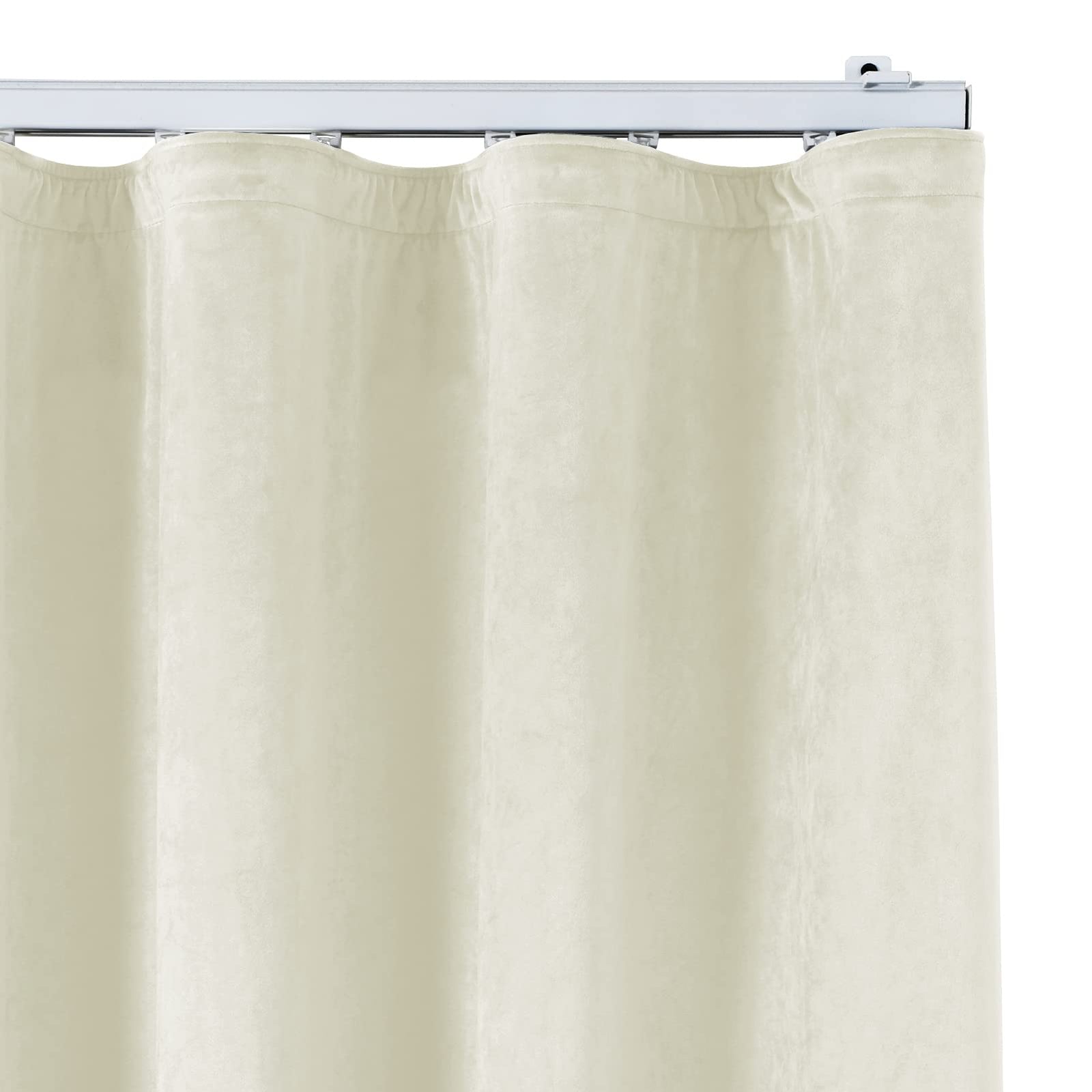 Double Layer Velvet Ripple Fold Curtain Panel