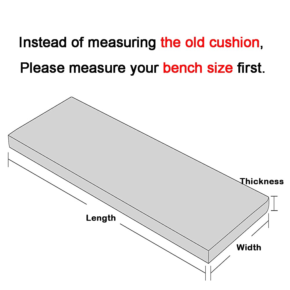Washable Non-Slip Bench Cushion Pad
