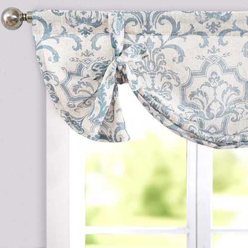 Damask Paisley Tie-Up Curtain Panel