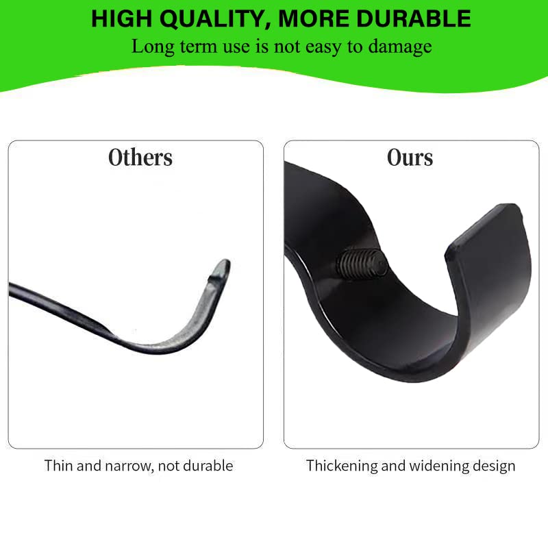 Adjustable Metal Curtain Rod Brackets Set