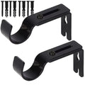Adjustable Metal Curtain Rod Brackets Set