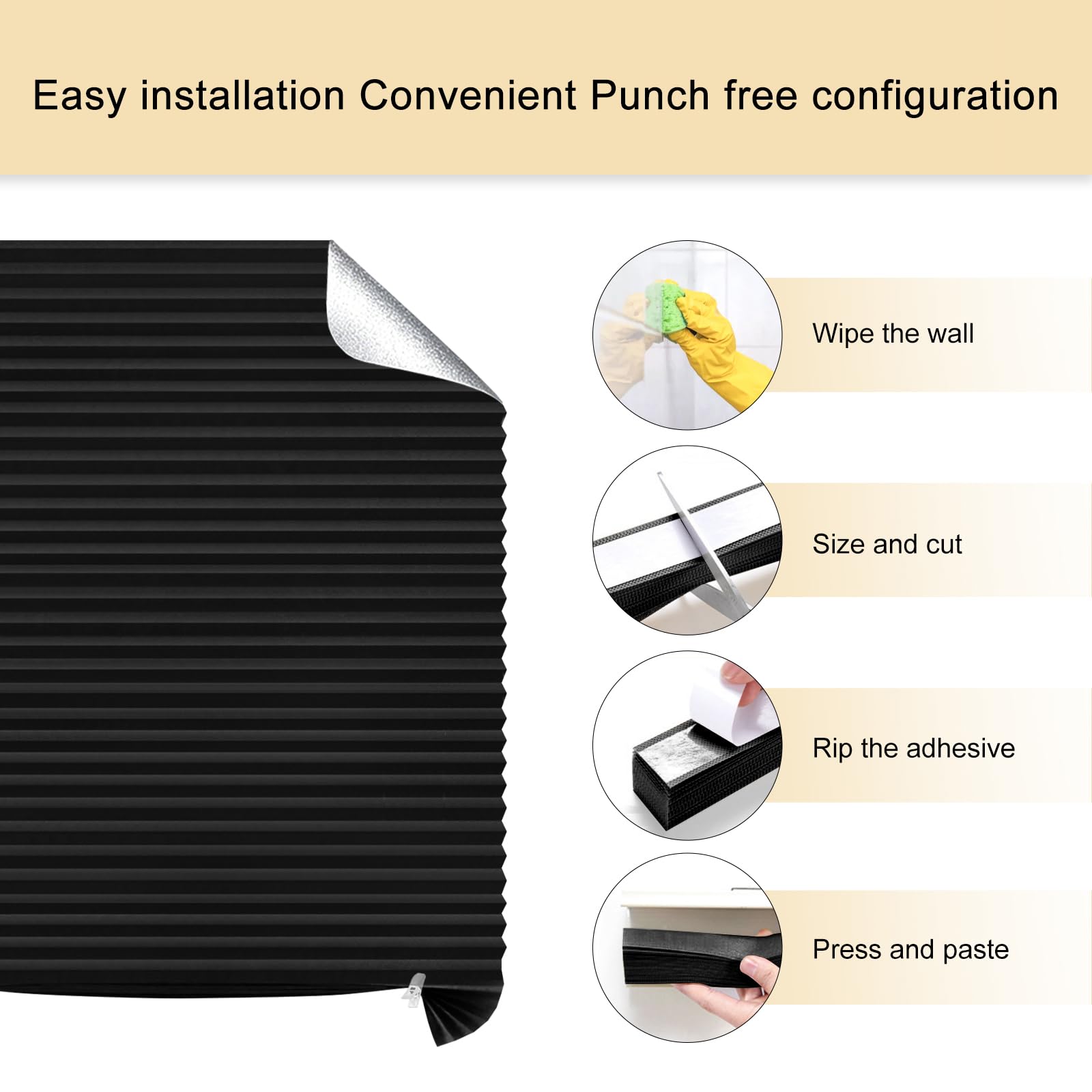 Cordless Blackout Pleated Paper Blind