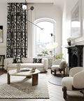 Geometric Cotton Linen Jacquard Curtains Panel