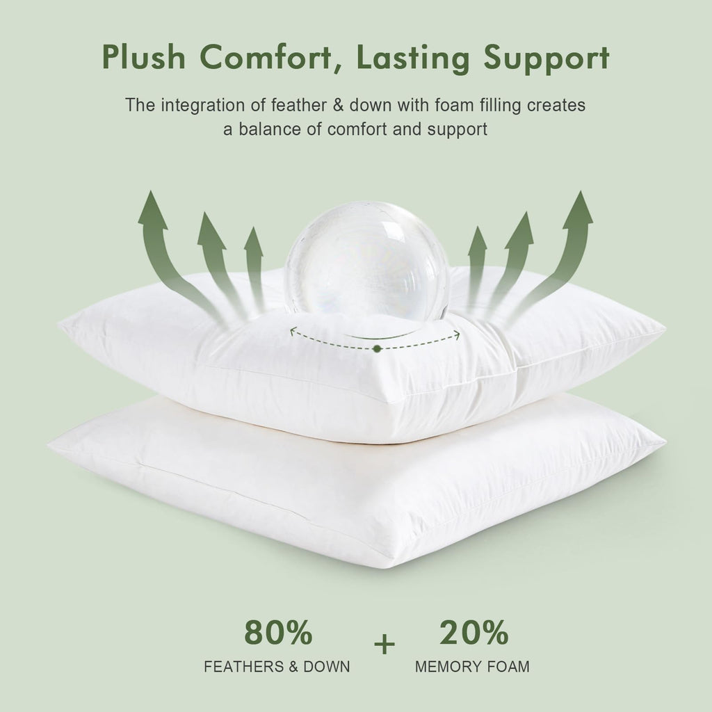 TOPGREEN Feather Down Pillow Insert
