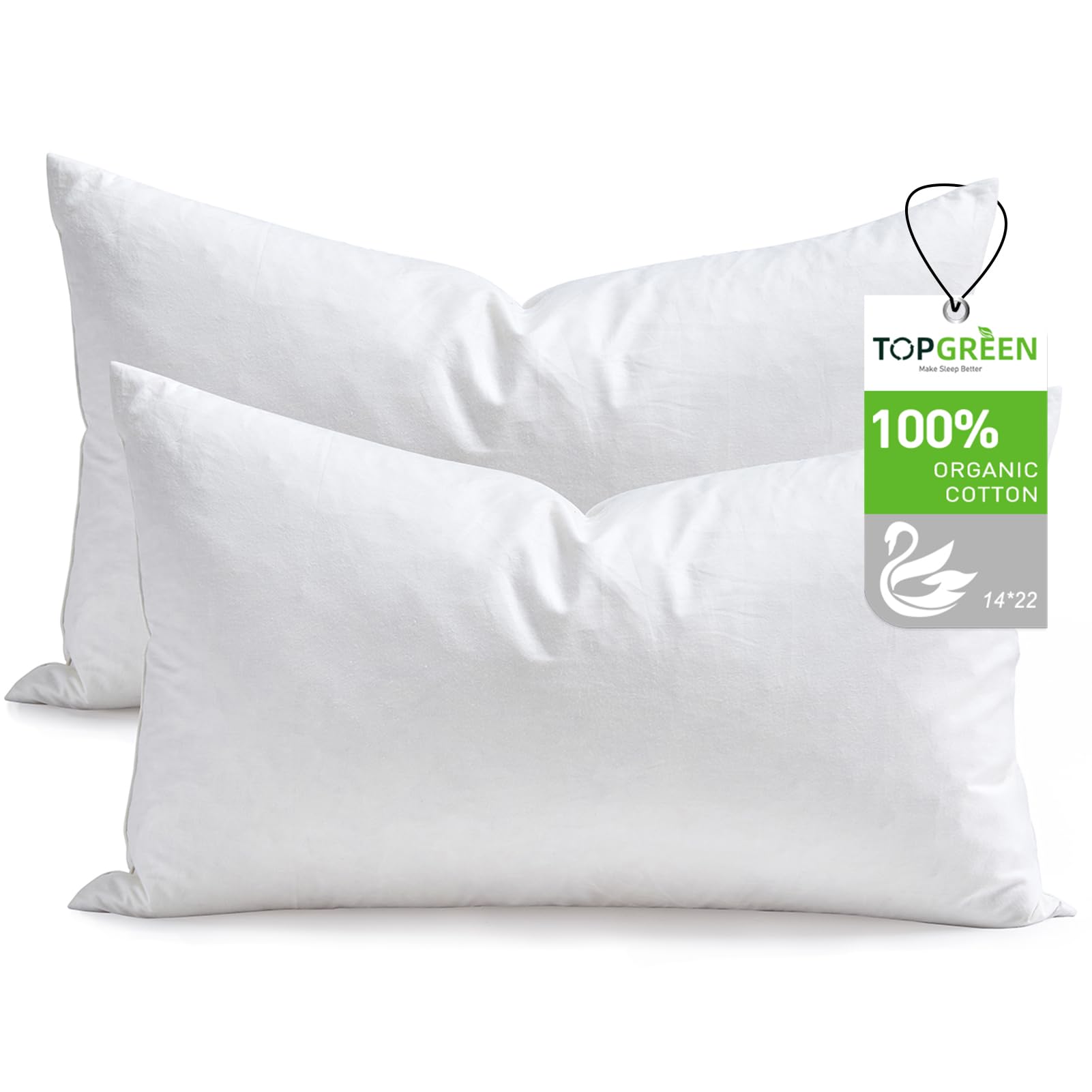 TOPGREEN Feather Down Pillow Insert