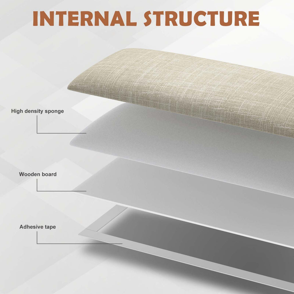 Upholstered Wall Mounted Headboard Panels Set