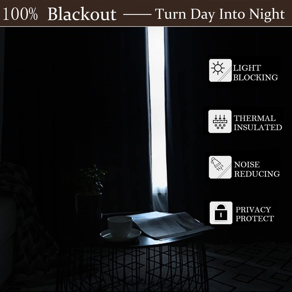 Full Blackout Velvet Curtains Set