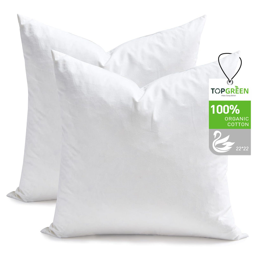 TOPGREEN Feather Down Pillow Insert