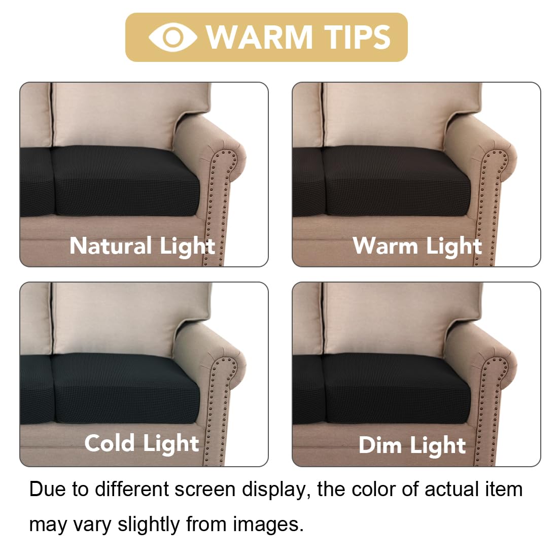 Stretch Jacquard Seat Cushion Covers Set