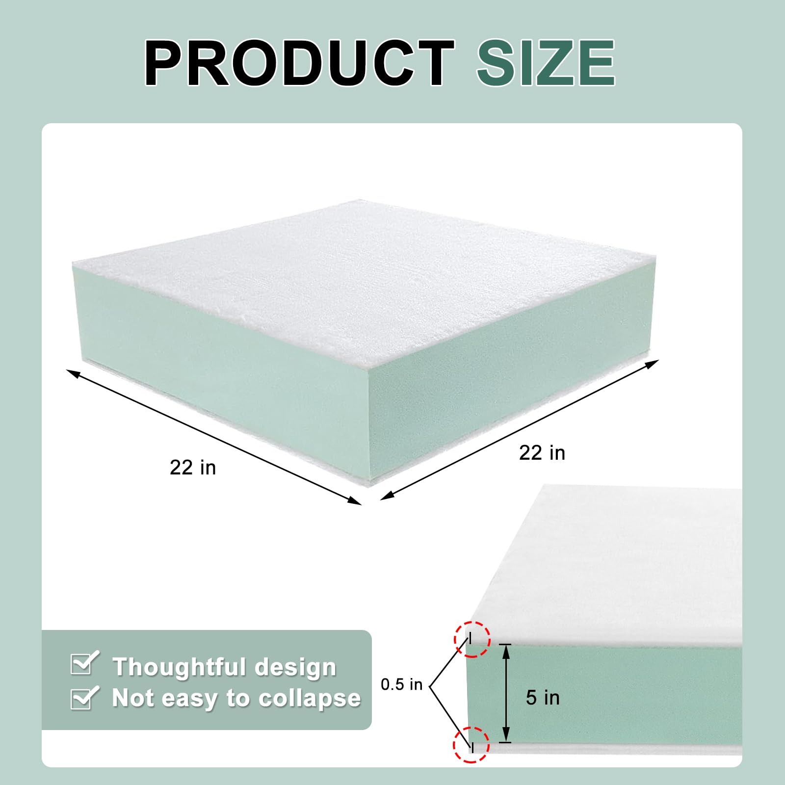 FOUXTEL Extra Thickness Couch Cushion Replacement