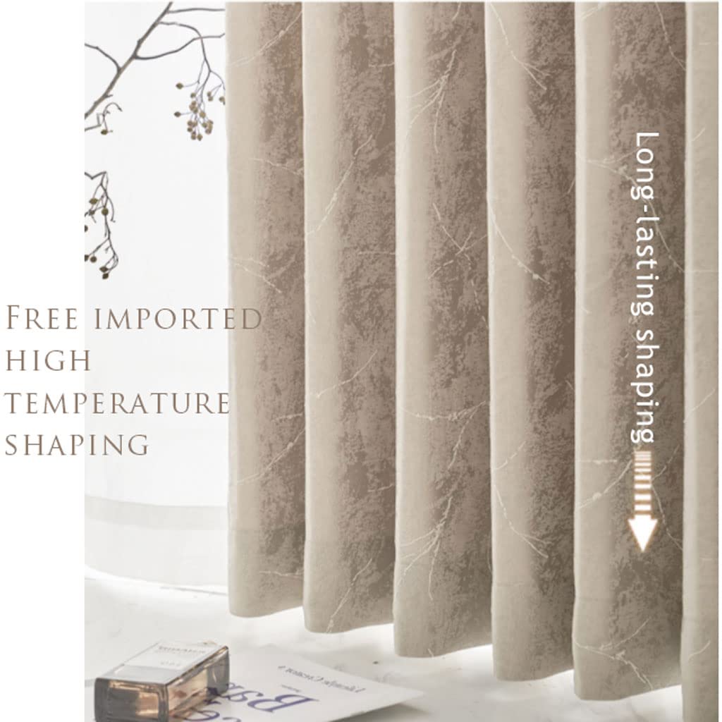 Jacquard Blackout Room Darkening Curtains Set