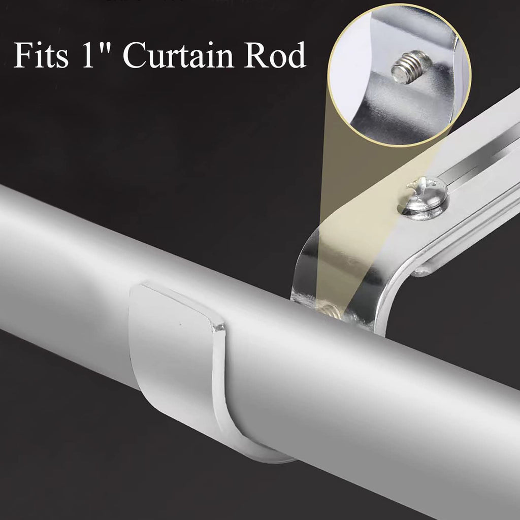 Adjustable Metal Curtain Rod Brackets Set
