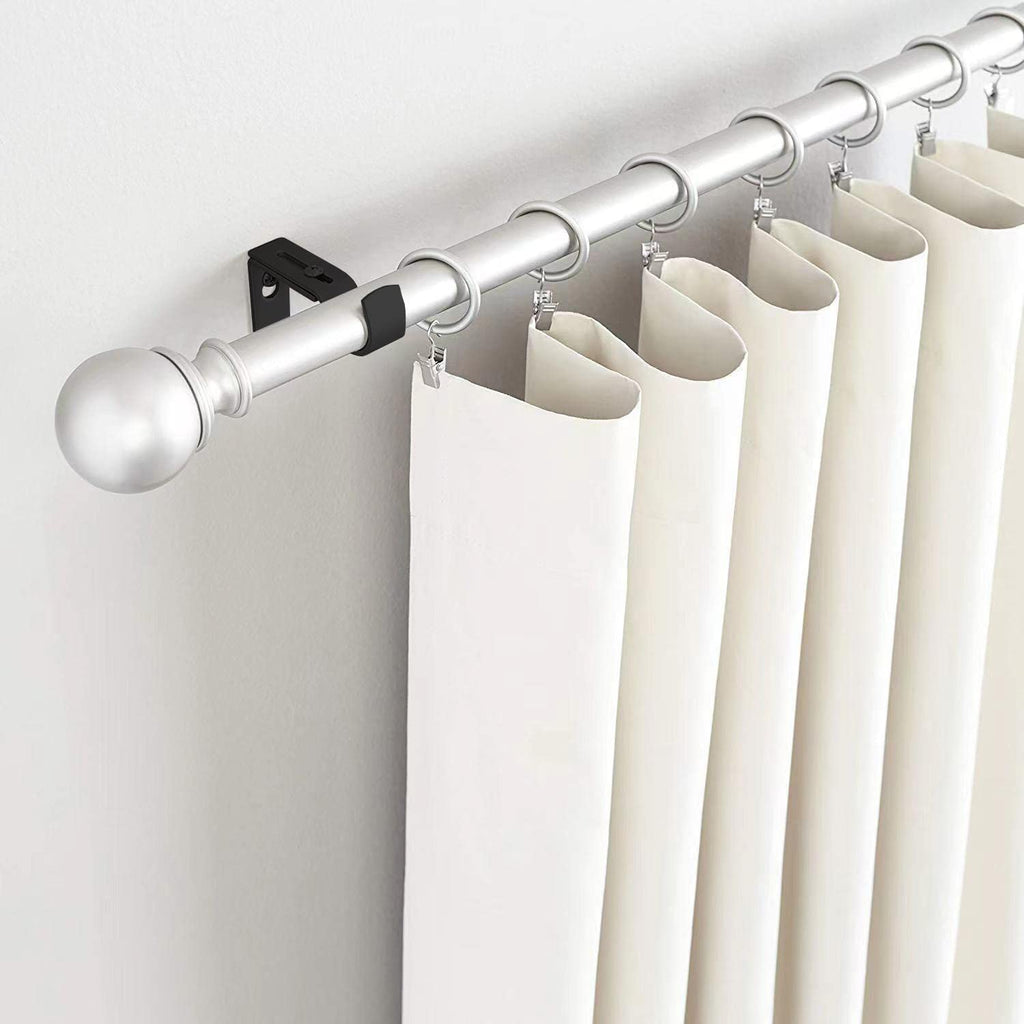Adjustable Metal Curtain Rod Brackets Set