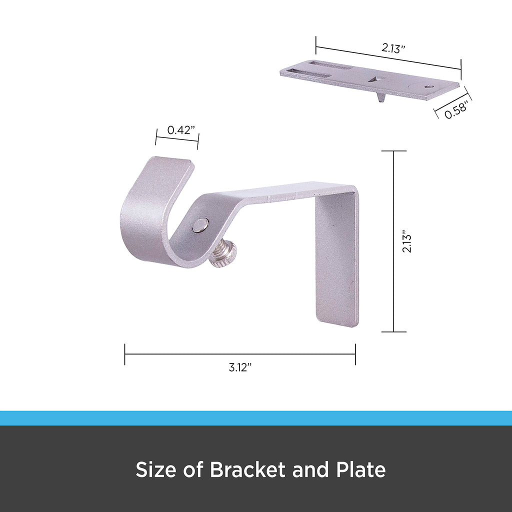 No-Measure Curtain Rod Brackets Set