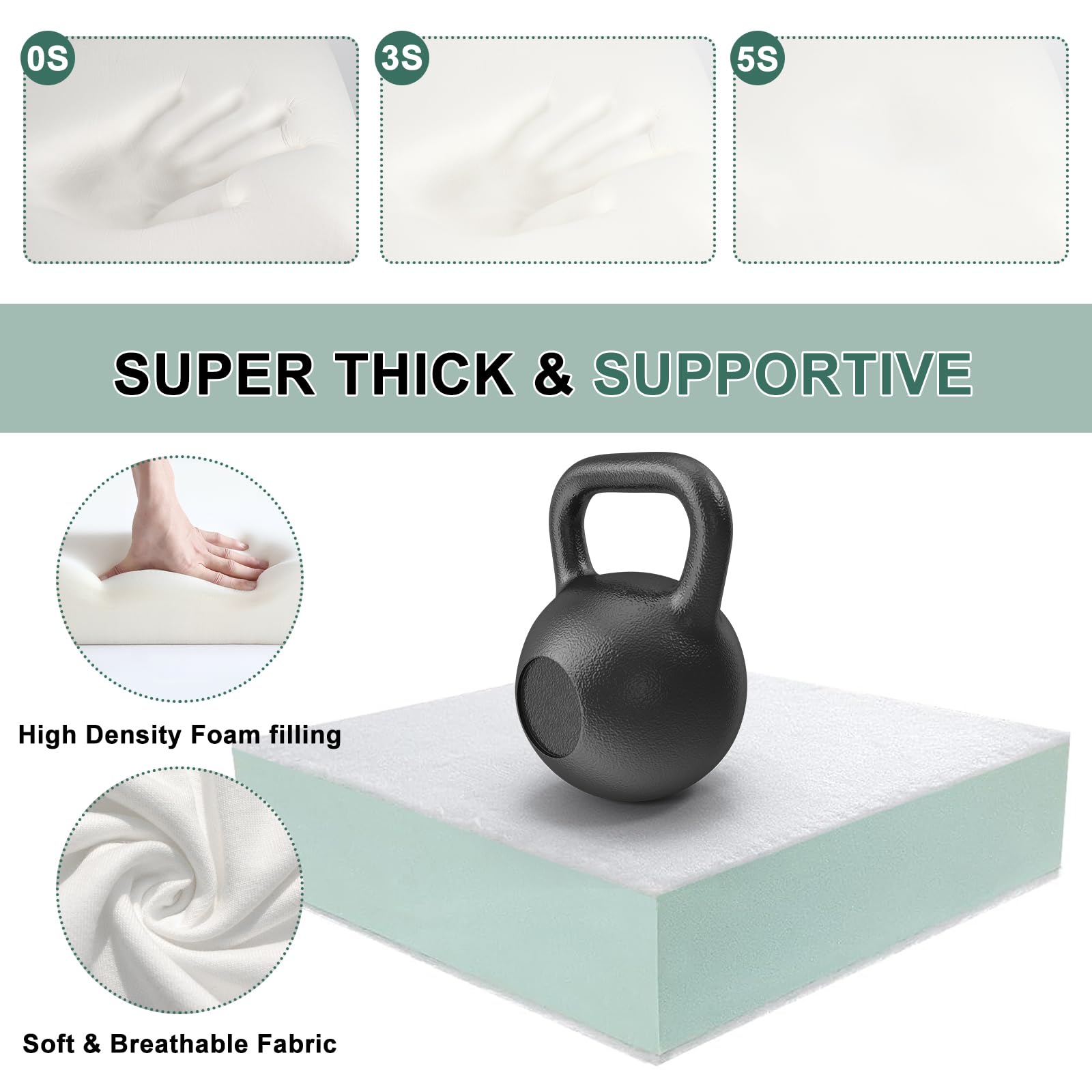 FOUXTEL Extra Thickness Couch Cushion Replacement