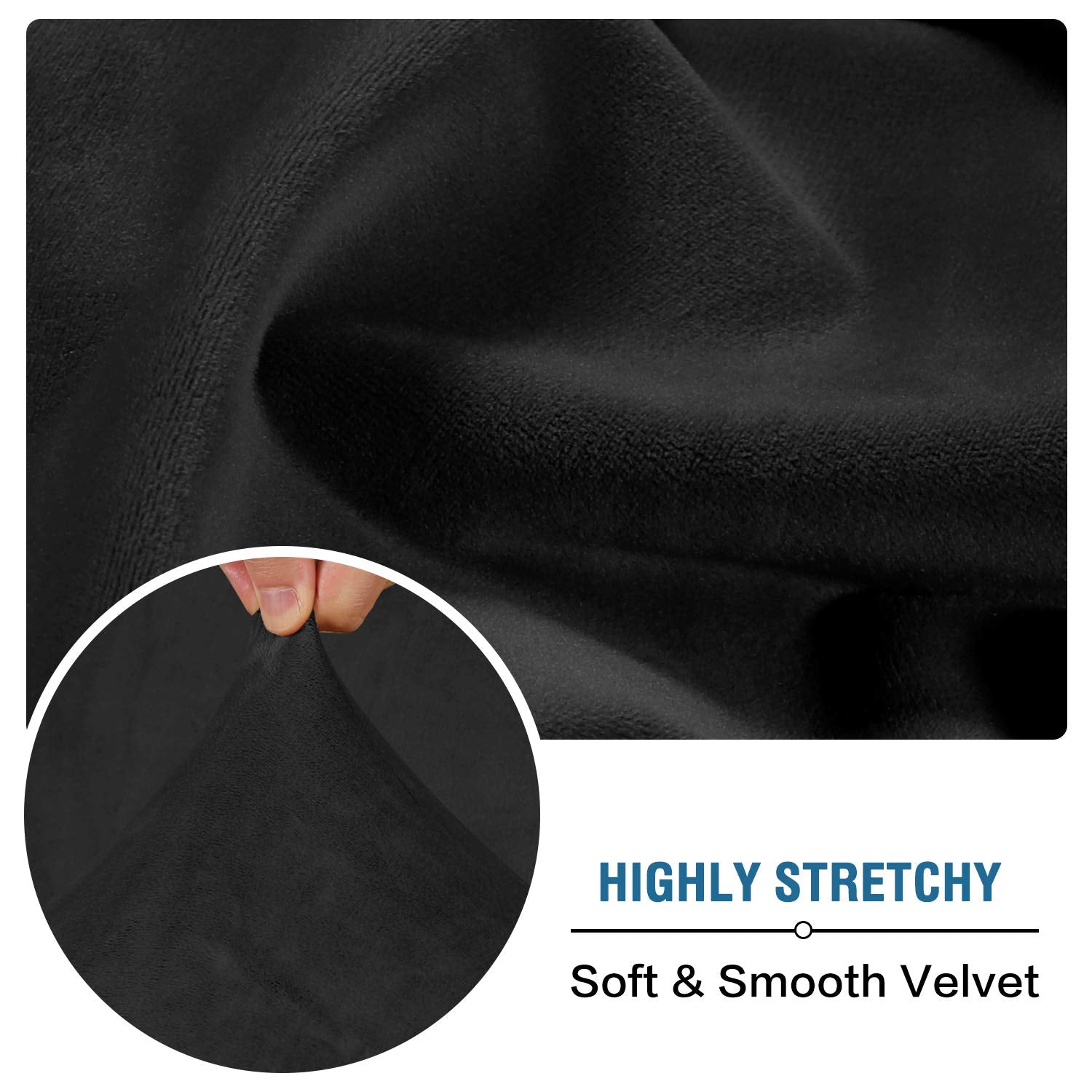 Velvet Stretch Sofa Slipcover Set