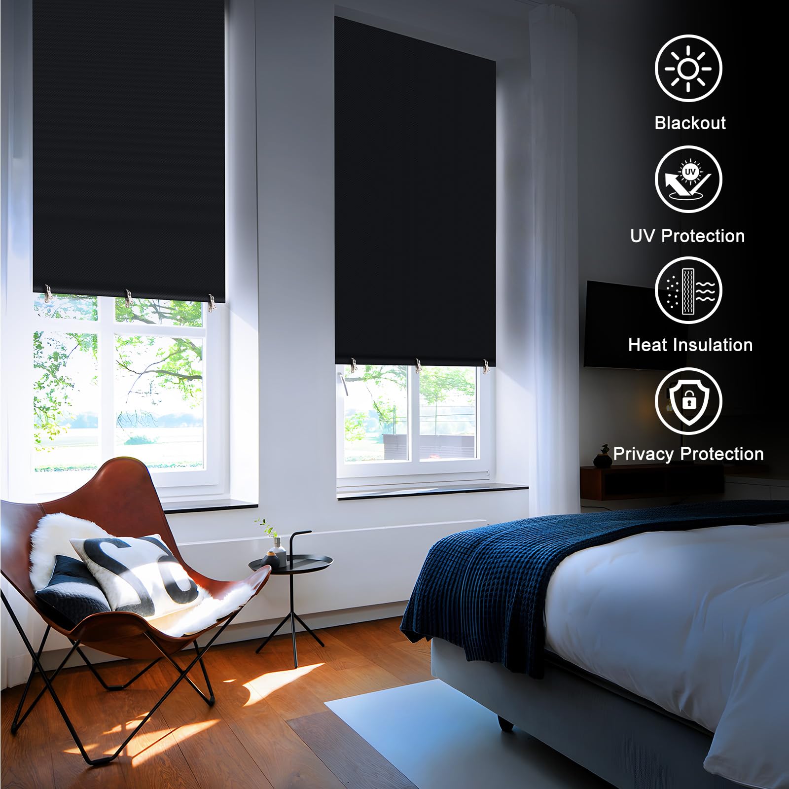 Self-Adhesive Blackout Window Blind