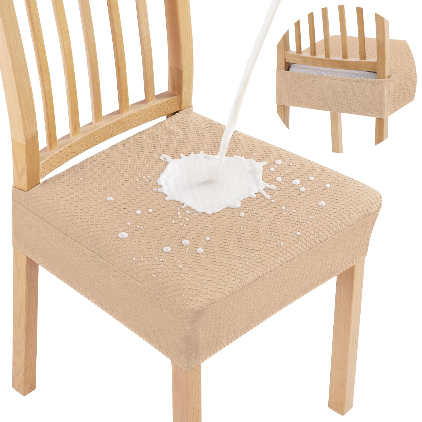 Waterproof Jacquard Chair Seat Covers Set