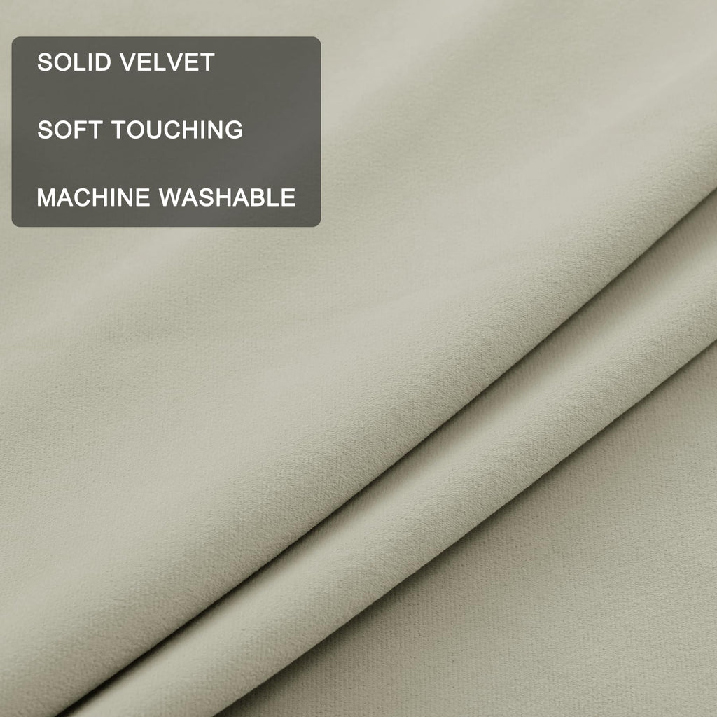 Pinch Pleated Velvet Blackout Curtains Set