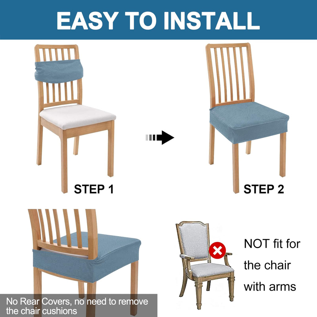 Waterproof Jacquard Chair Seat Covers Set