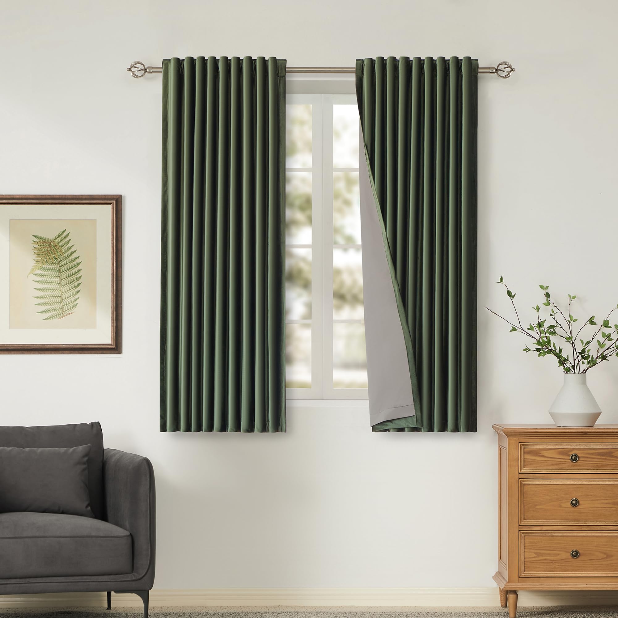 Full Blackout Velvet Curtains Set