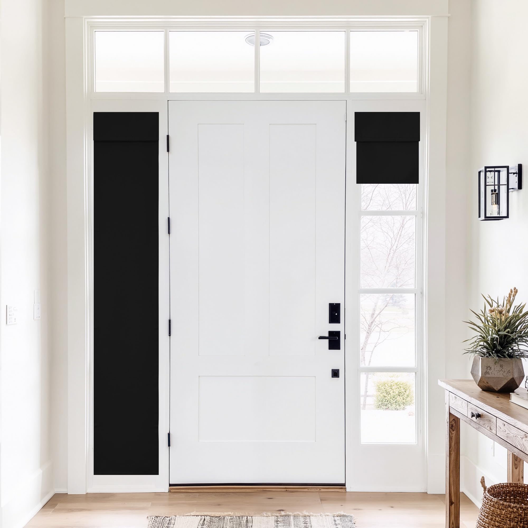 Linen Blend Blackout Roman Door Shade