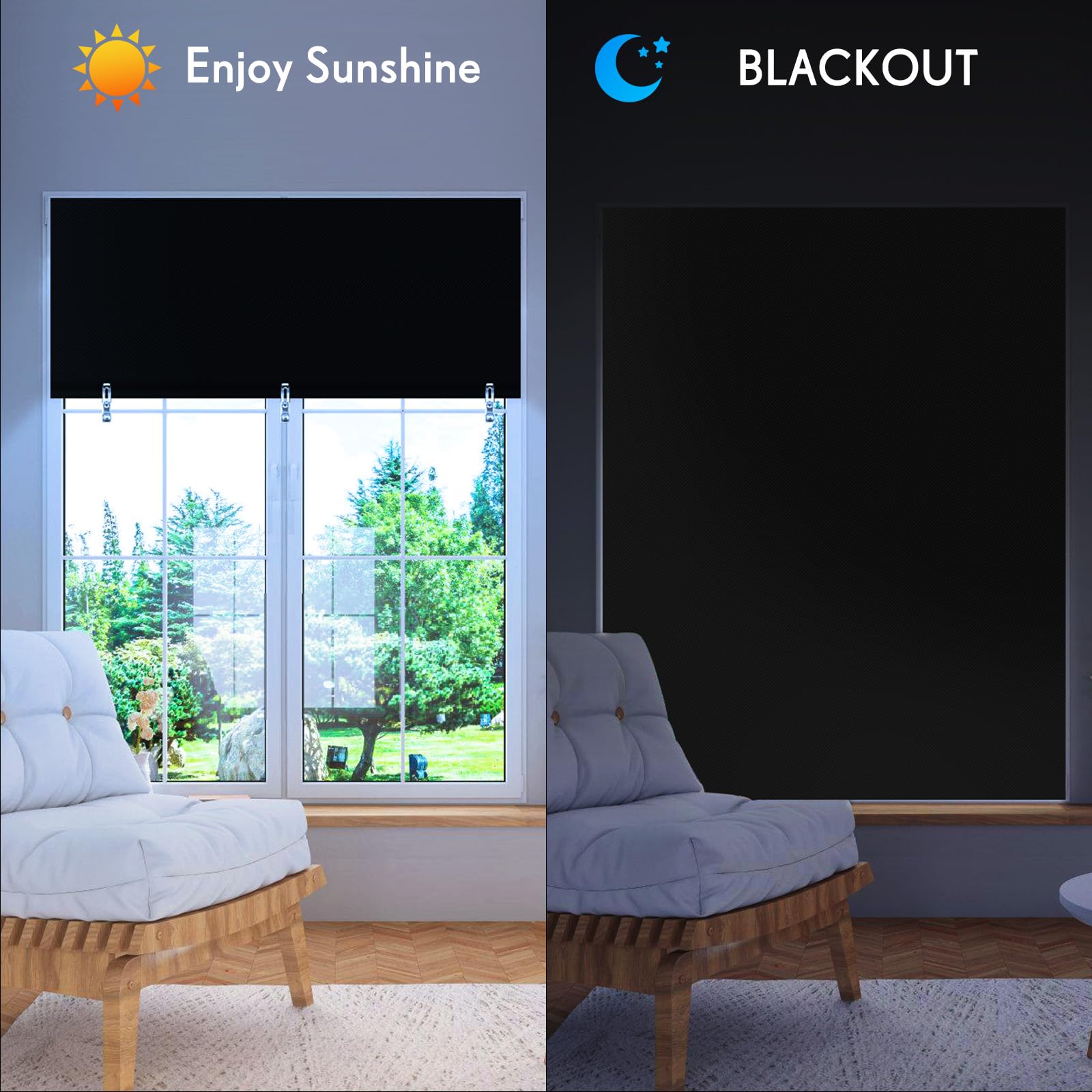 Self-Adhesive Blackout Window Blind