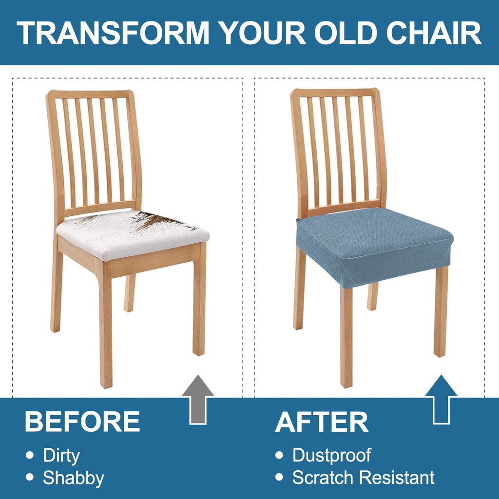 Waterproof Jacquard Chair Seat Covers Set