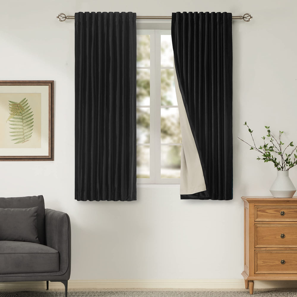 Full Blackout Velvet Curtains Set