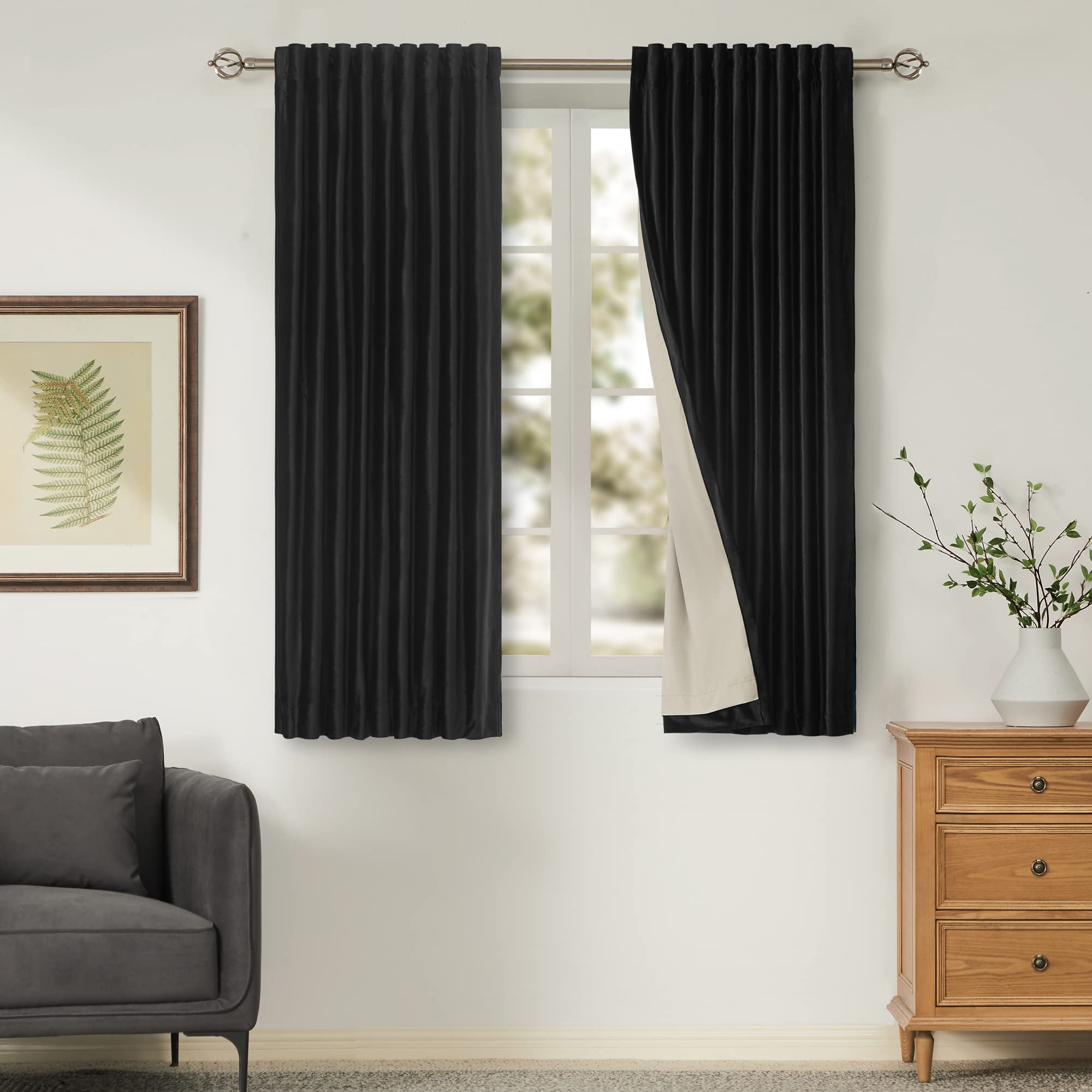 Full Blackout Velvet Curtains Set