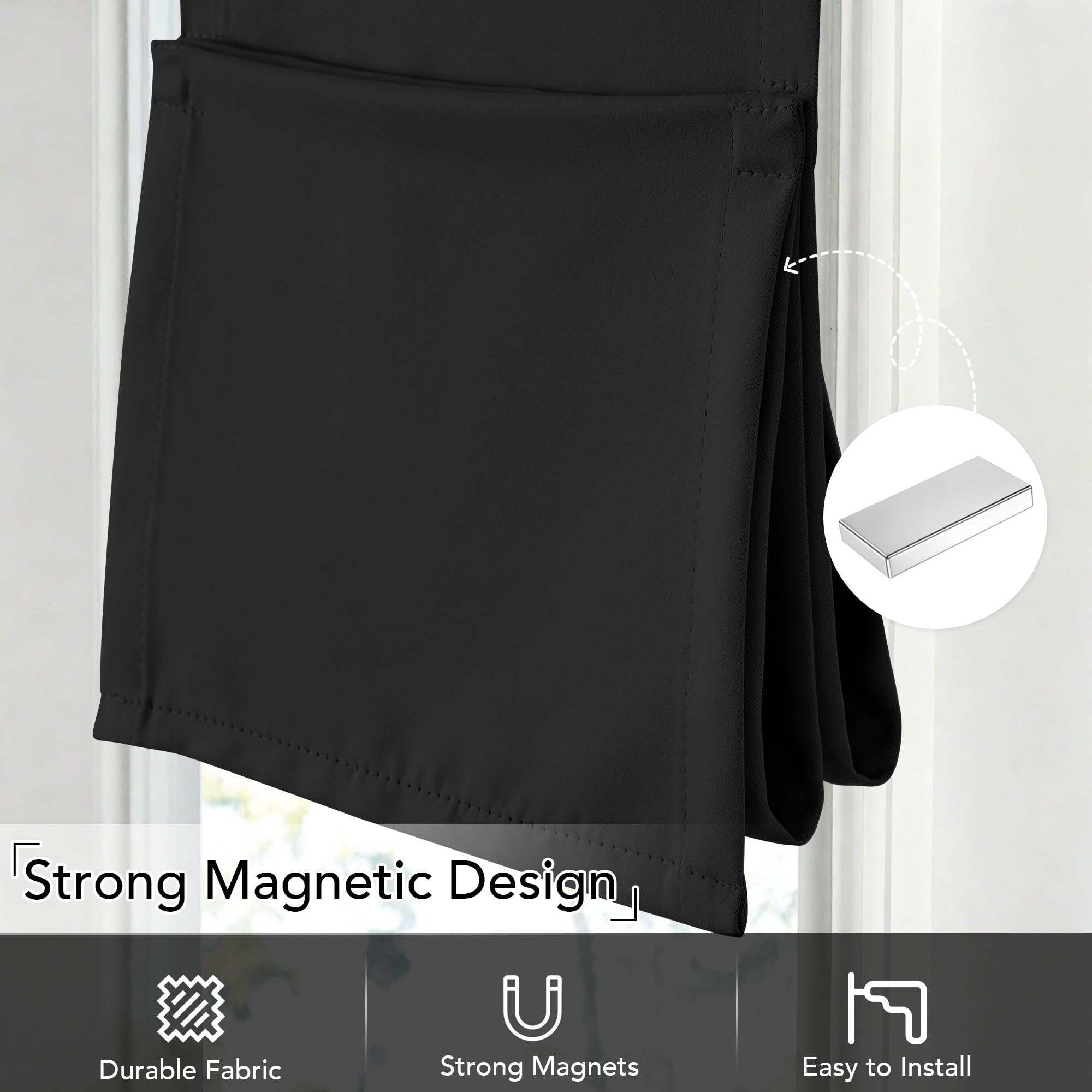 Linen Blend Blackout Roman Door Shade