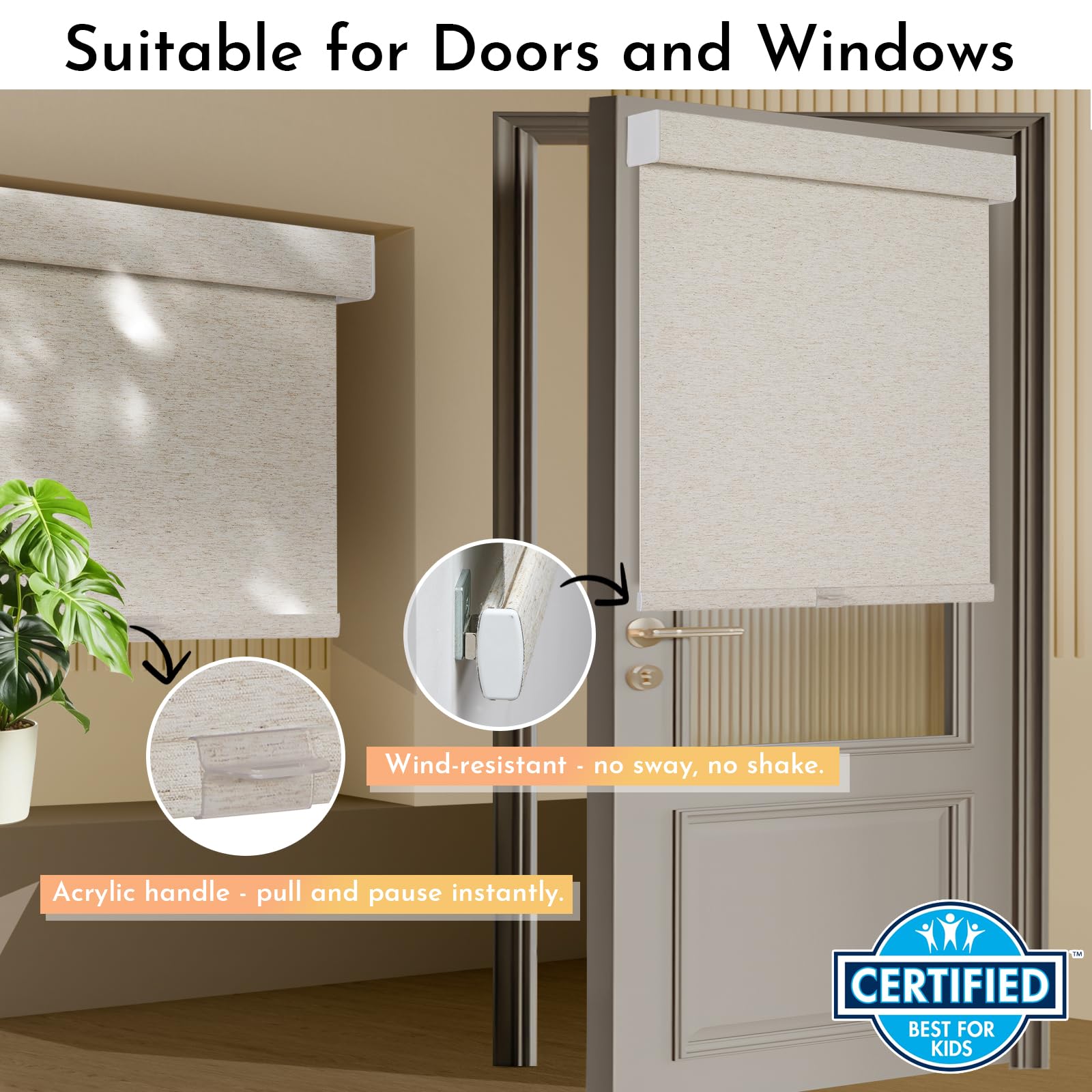 Cordless Linen Blackout Roller Shade