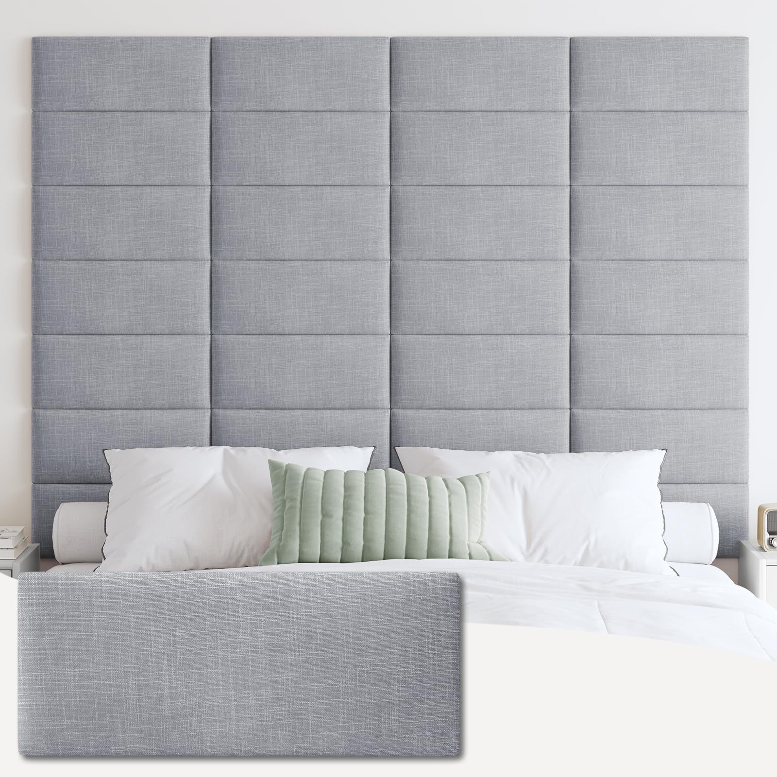 Upholstered Wall Mounted Headboard Panels Set
