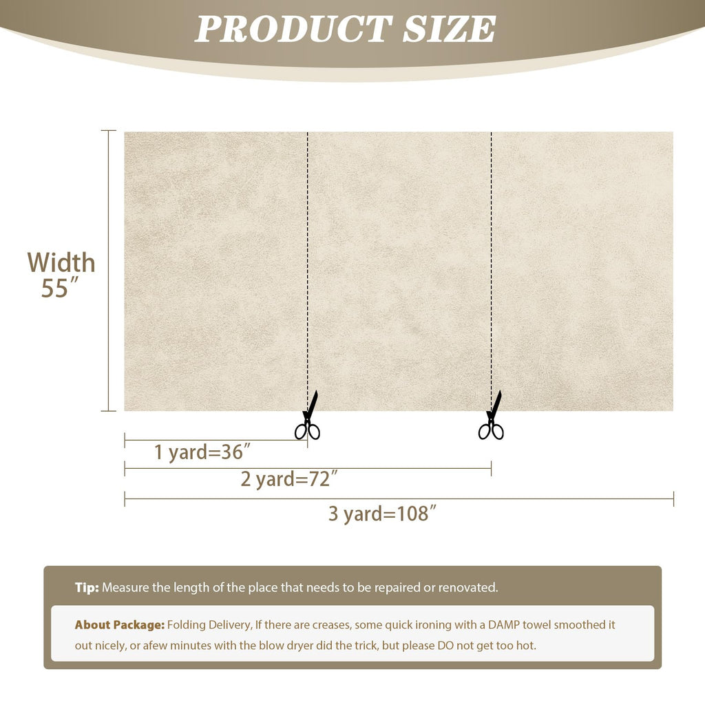 Thick Faux Leather Upholstery Fabric by the Yard