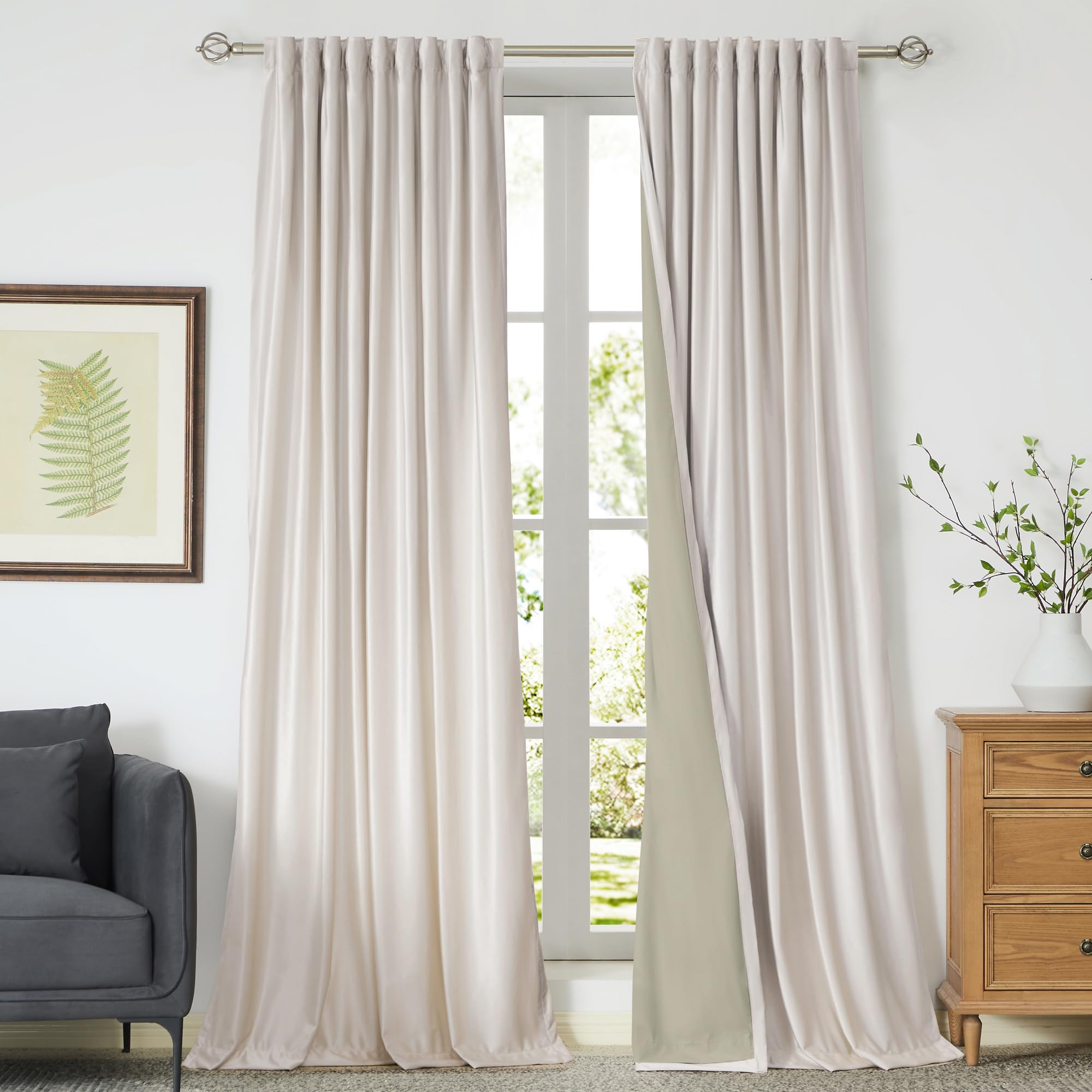Full Blackout Velvet Curtains Set