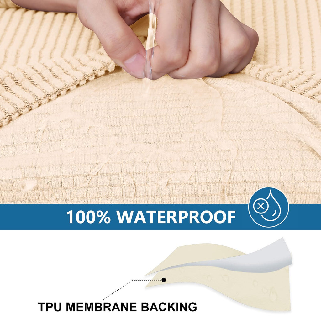 Waterproof Stretch Jacquard Cushion Covers Set