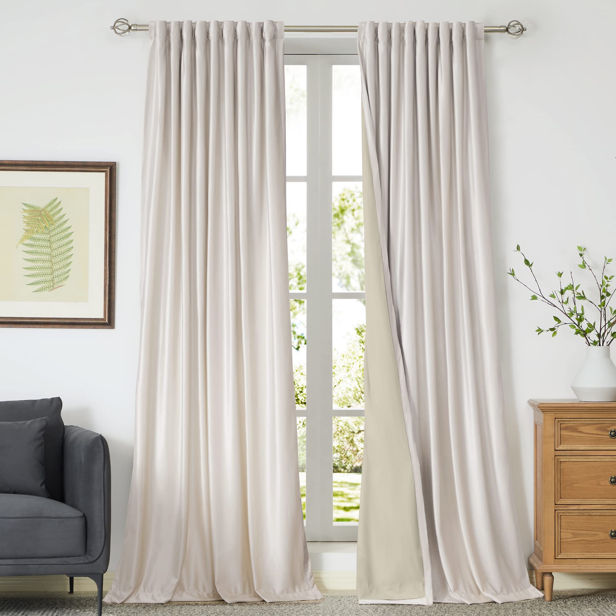Full Blackout Velvet Curtains Set