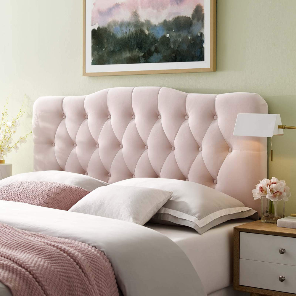Diamond Tufted Velvet Headboard