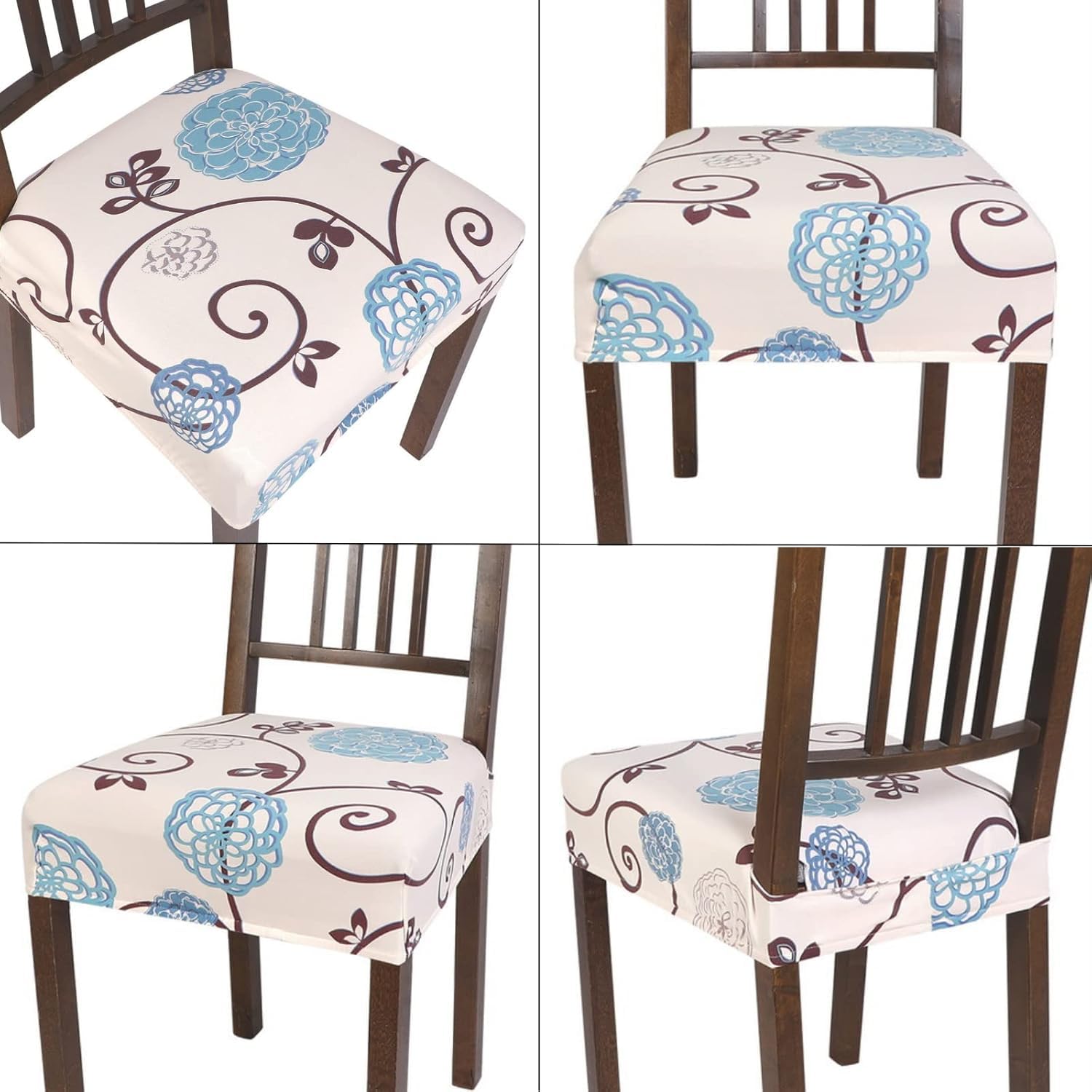 Stretch Dining Chair Seat Covers Set