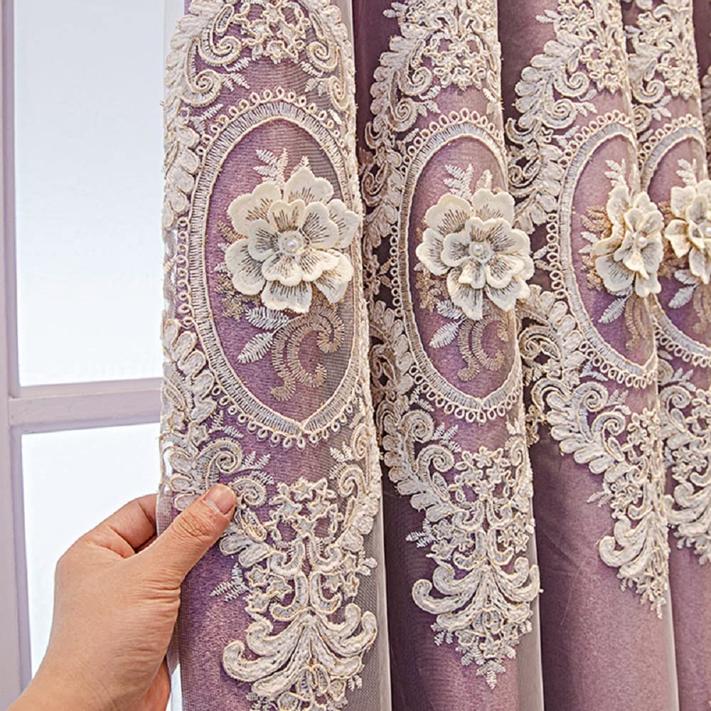Double Layer Blackout Sheer Curtains Set